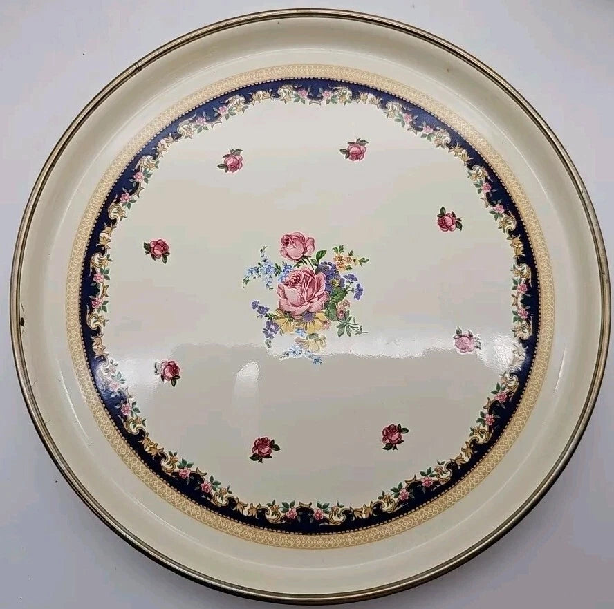 VTG 1960's Asta Fissler Enamelware 7 Piece Set Lidded Terrine Kettle Warmer Tray