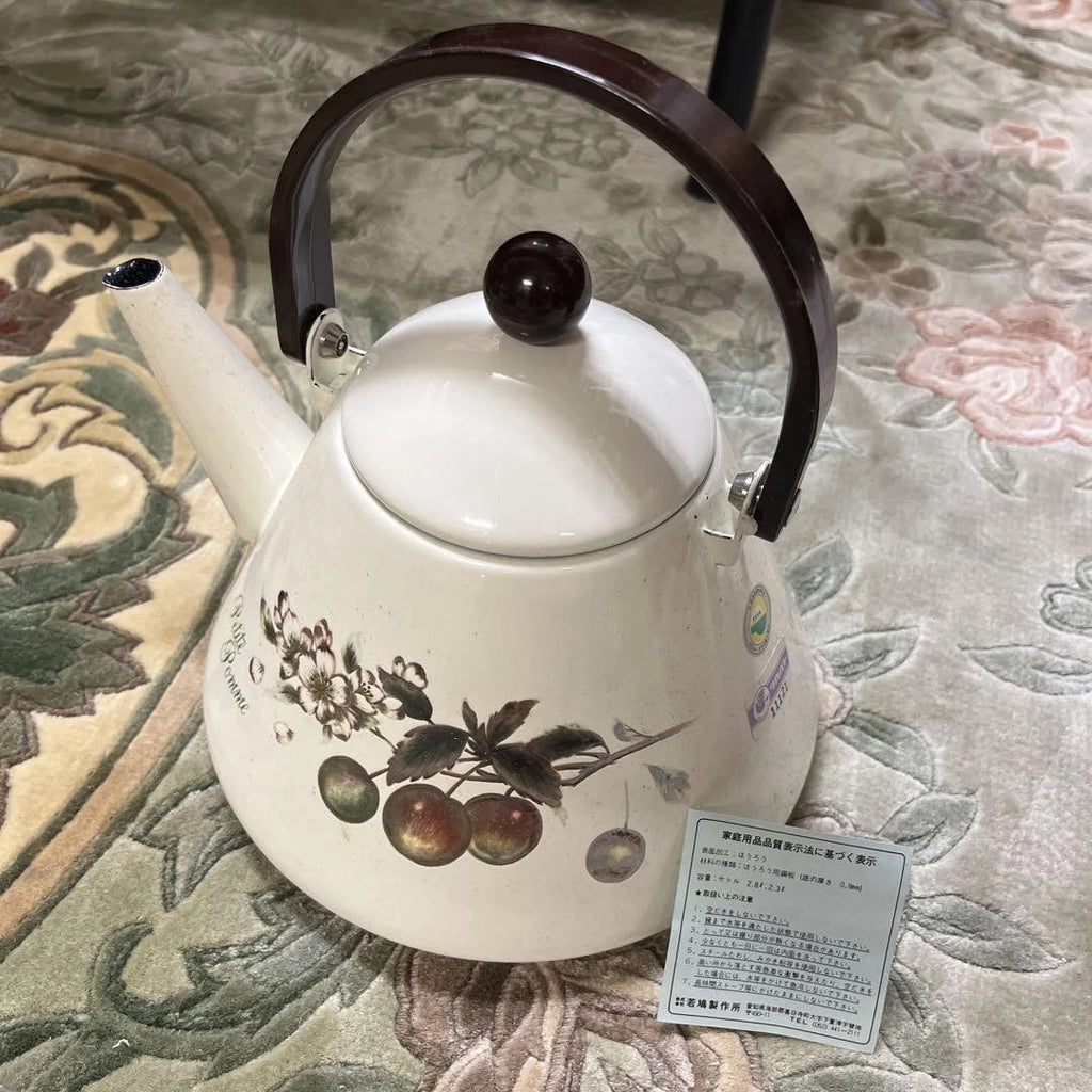 Kettle Wakapato Fruit Pattern Enamel Retro Pop Kitchen Decor