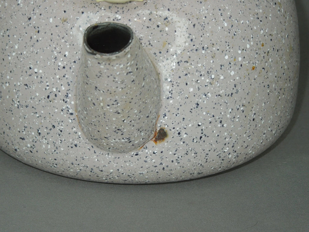 Vintage Granite / Enamel Ware purple Gray Speckled Coffee / Tea Pot Kettle 6”