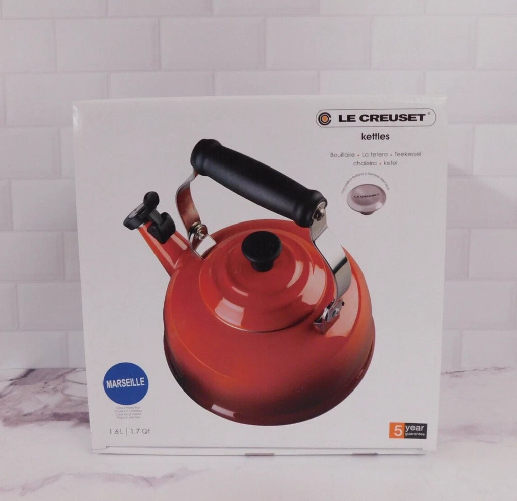 Le Creuset Enamel on Steel 1.7 Quart Whistling Tea Kettle in Marseille - New