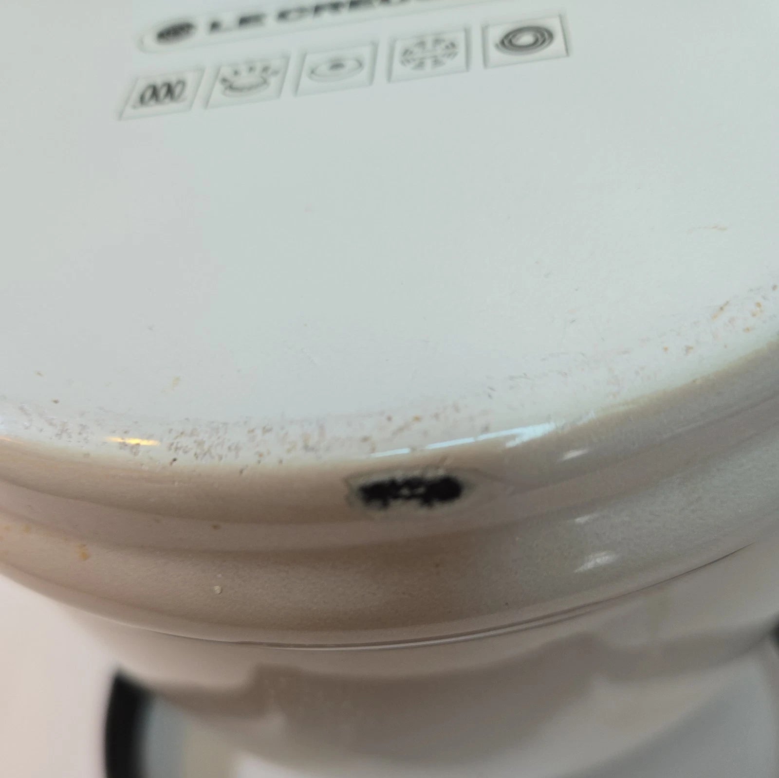 Vintage Le Creuset Whistling Tea Kettle White Enamel Steel 1.25  - Enamel/Steel