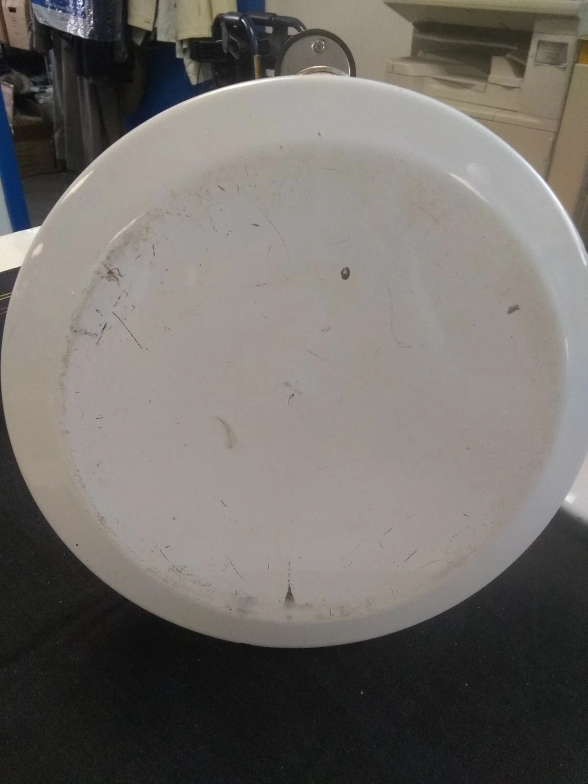 Vintage Copco Enamel Coated  White Tea Kettle Black Handle