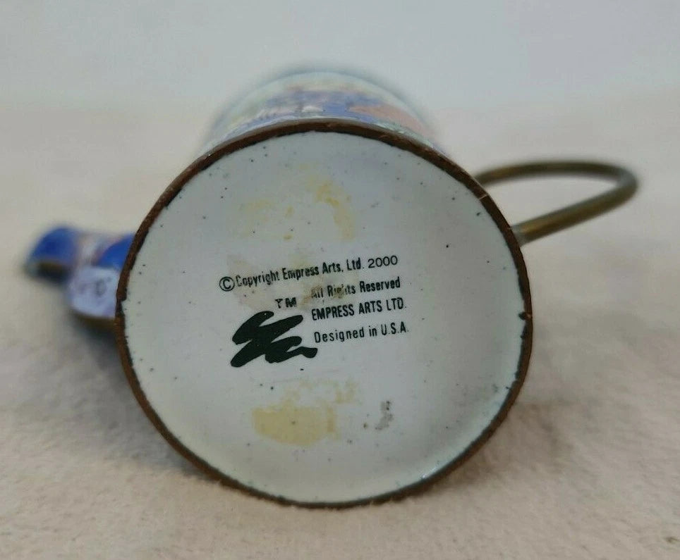 Empress Arts Miniature Enamel Teapot Ocean Sea Fish