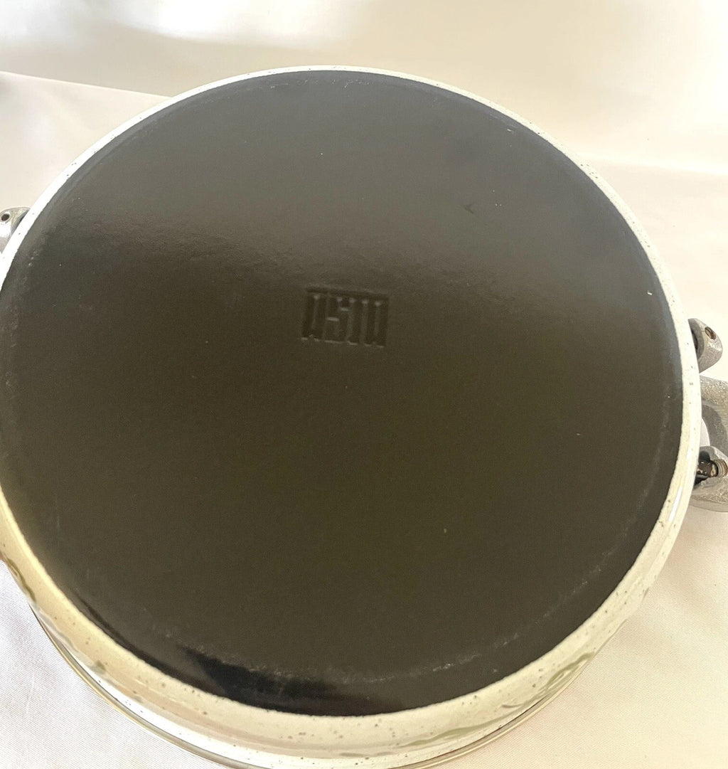 RARE SET - Vintage ASTA Enamel Cookware Teapot, Casserole Pot, & Fondue Set