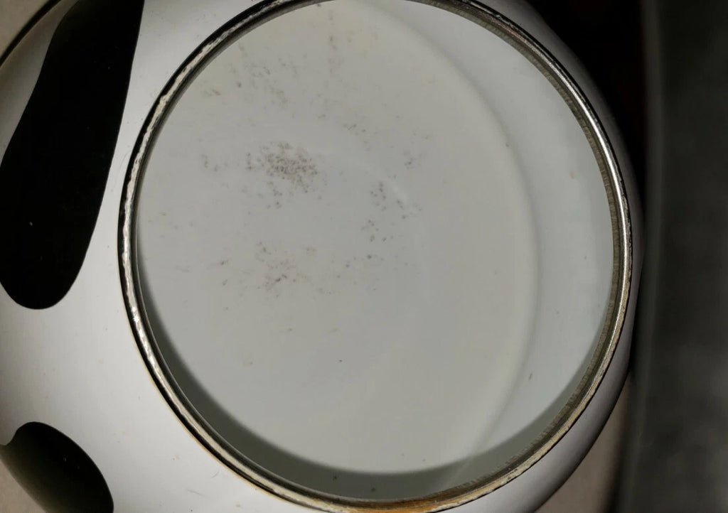 ¹¹ Vintage Rare M Kamenstein Cow Tea Kettle Enamel Whistling Teapot 1992