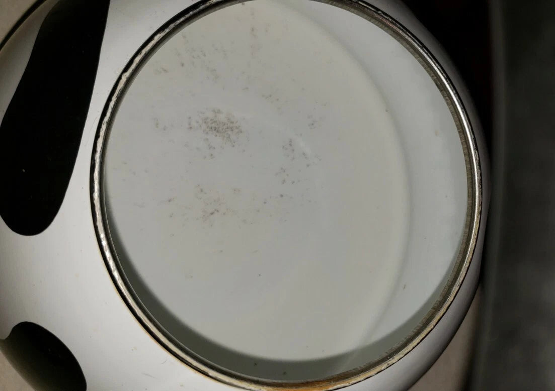 ¹¹ Vintage Rare M Kamenstein Cow Tea Kettle Enamel Whistling Teapot 1992