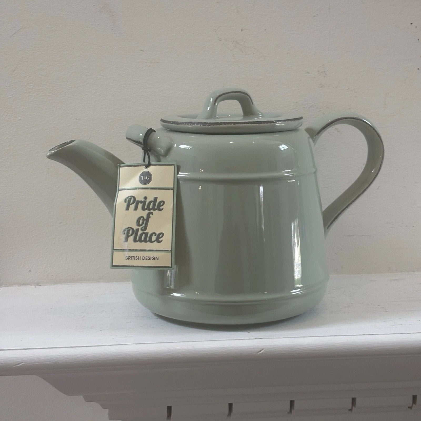 T&G Pride of Place British Design Light Green Teapot NWT