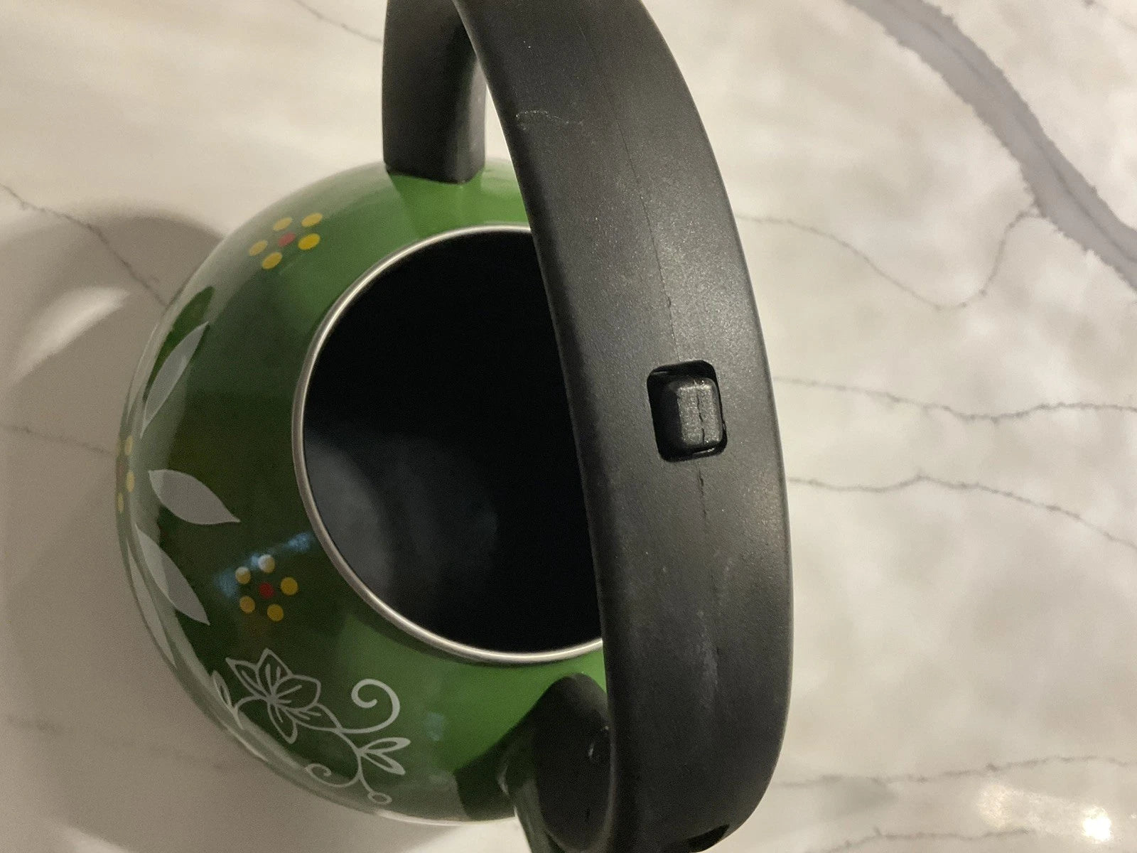 Temp-tations By Tara 2.3 Qt Old World Tea Kettle Teapot Stovetop Safe Green