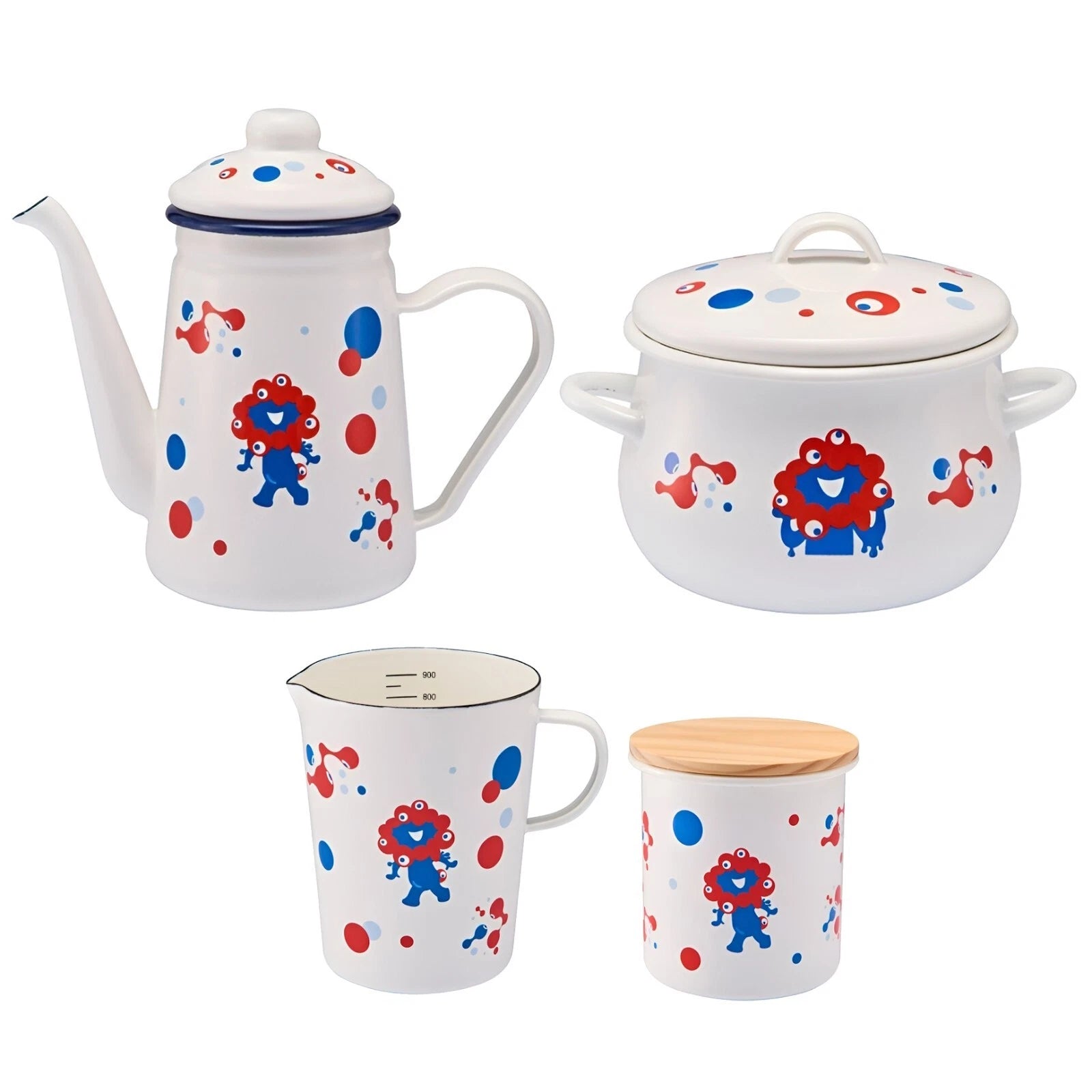 EXPO 2025 Oficial Goods MYAKU-MYAKU Enamel Polka Dots Cafe Pot etc. JAPAN NEW