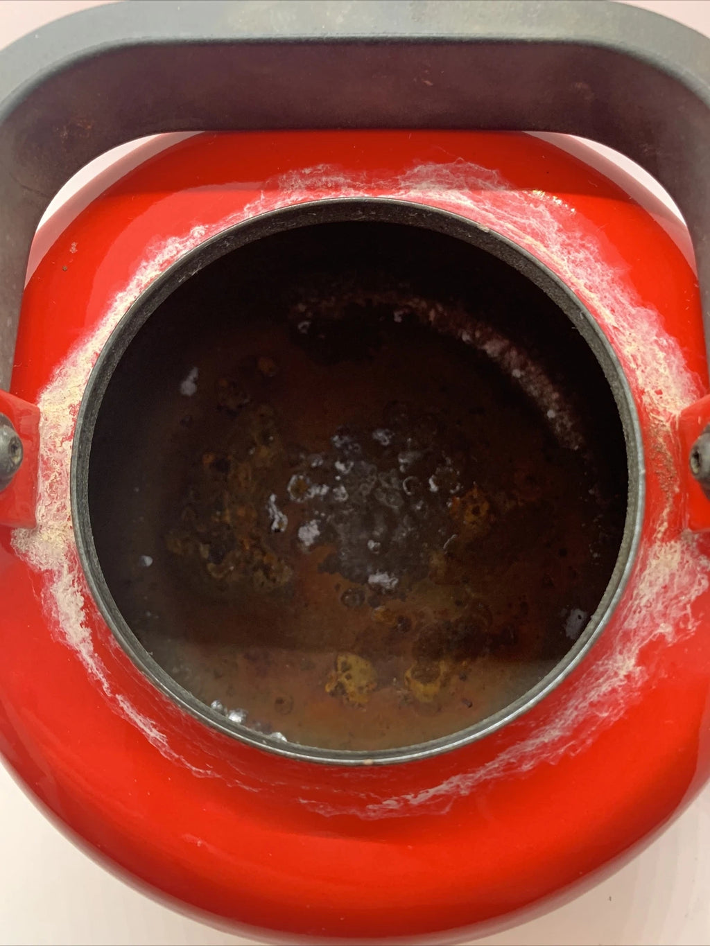 Mid century modern vintage Dansk Gunnar Cyren tea pot kettle early 70s enamelRed