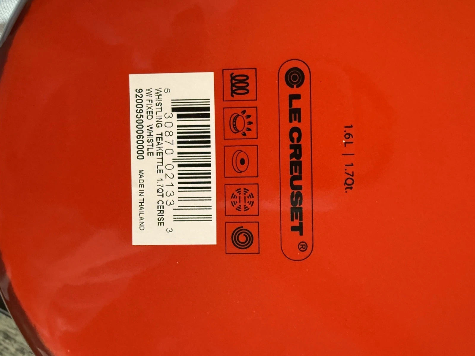 Le Creuset Classic Enamel on Steel 1.7 Qt. Whistling Tea Kettle - Cerise