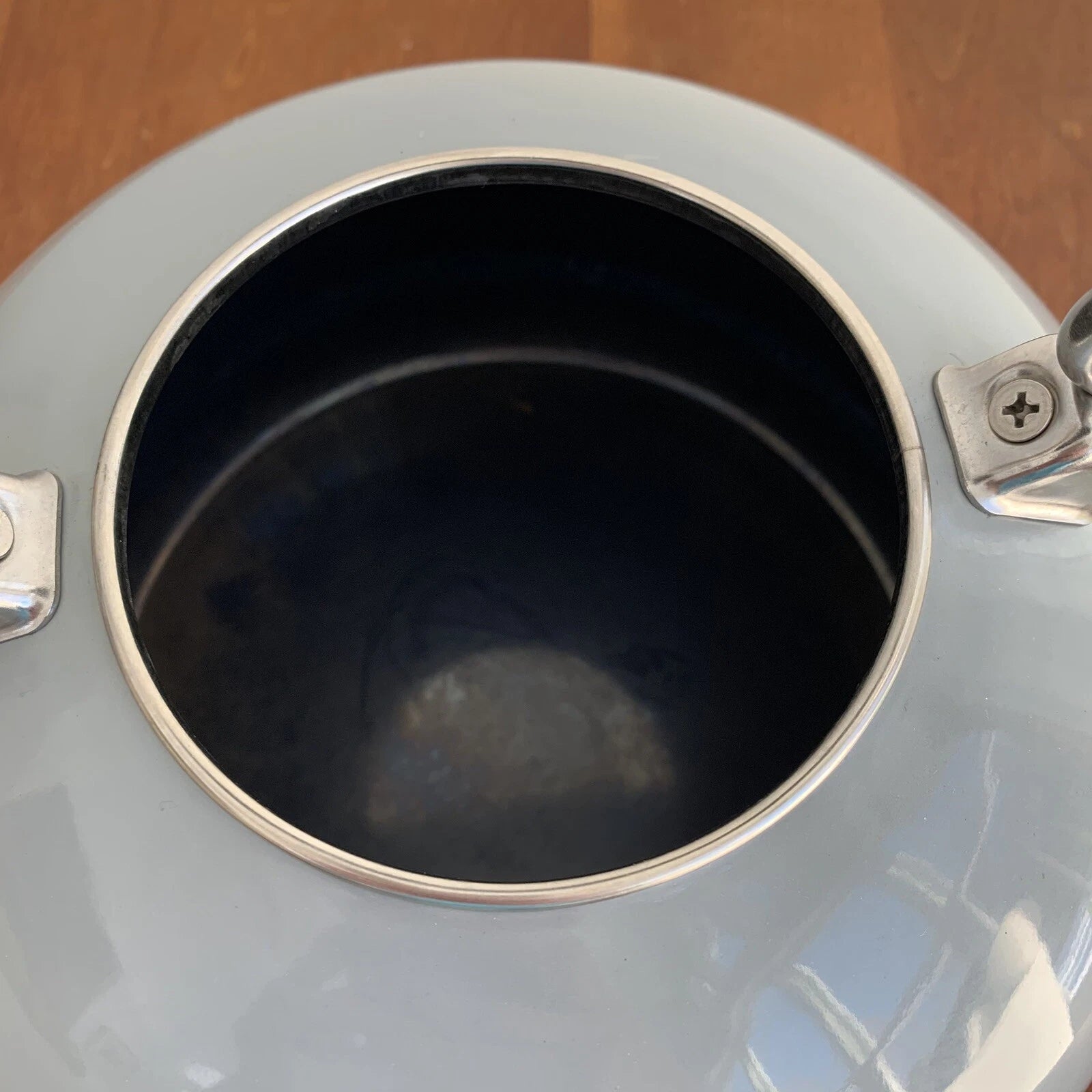 Chantal Gray Tea Kettle Enamel Stainless Steel 2 Qt Whistling Stove Top