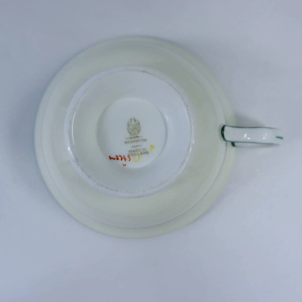 Wedgwood Poldhu Cup Saucer Tea Pot Handmade Geometric Pattern Used