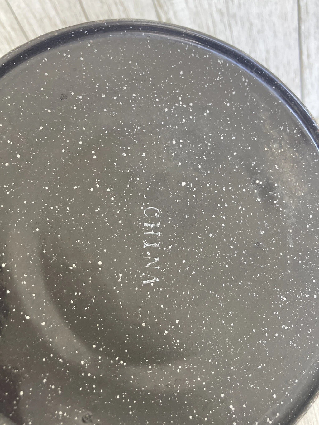 Black Enamelware Enamel Coffee Pot Camping Cowboy Speckled Farmhouse -NO LID