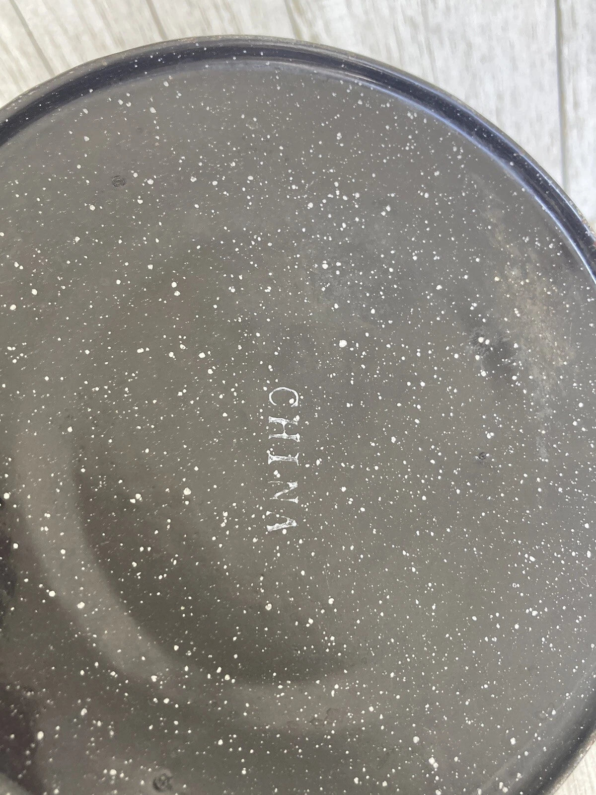 Black Enamelware Enamel Coffee Pot Camping Cowboy Speckled Farmhouse -NO LID