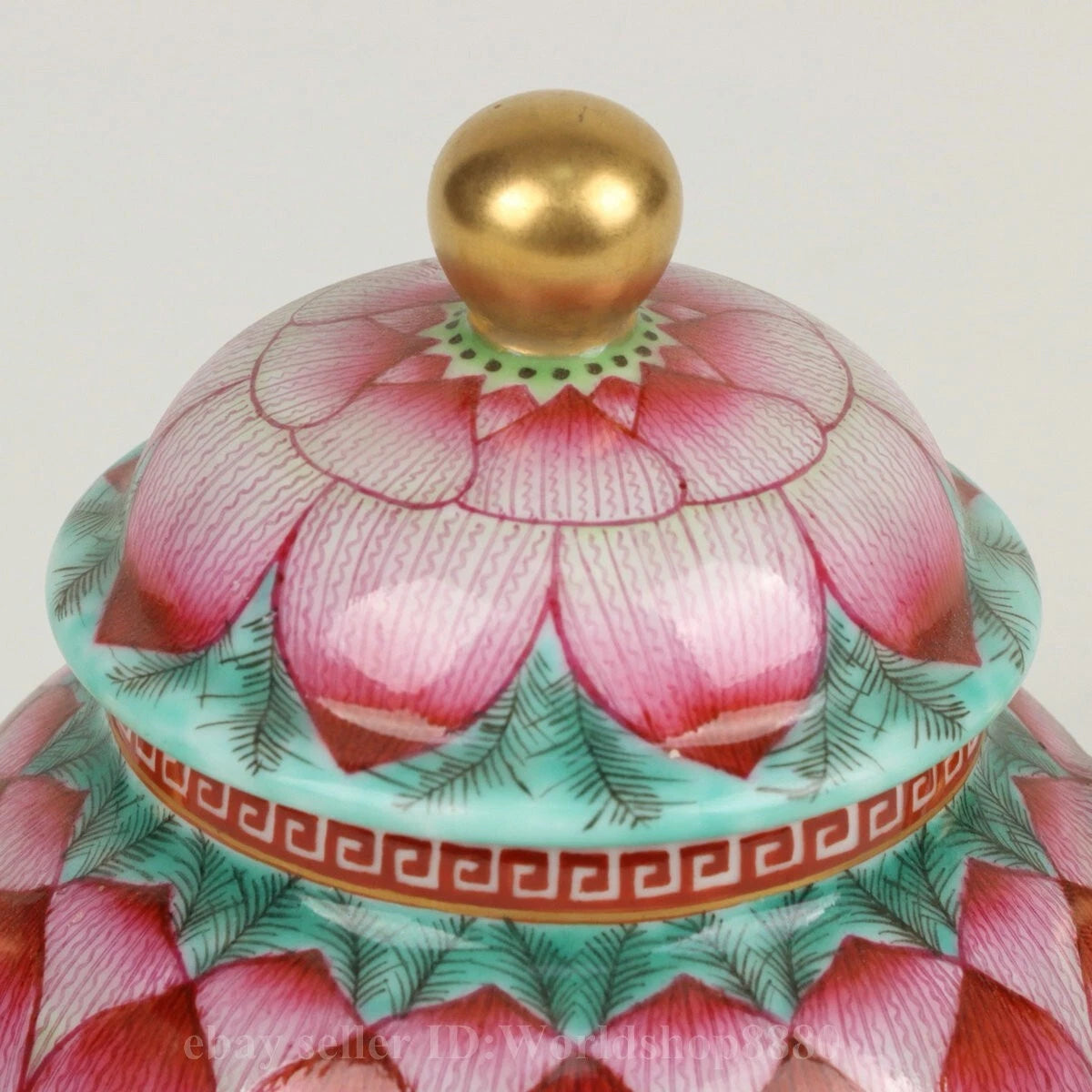 6" Yongzheng Marked Enamel Porcelain Gilt Lotus Flower Pattern Wine Tea Pot