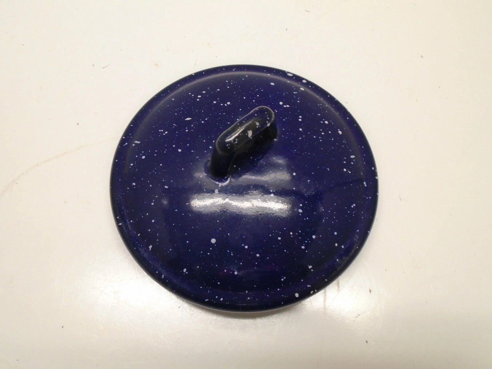 Vintage Dark BLUE GRANITEWARE Enamelware Enamel Coffee Tea Pot 12" Tall