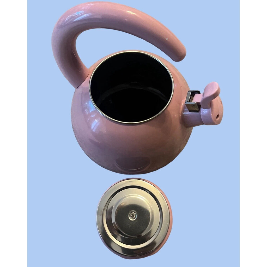 SUPREME HOUSEWARES Gourmet Pink Pig Enamel-on-Steel Whistling Kettle, Never Used