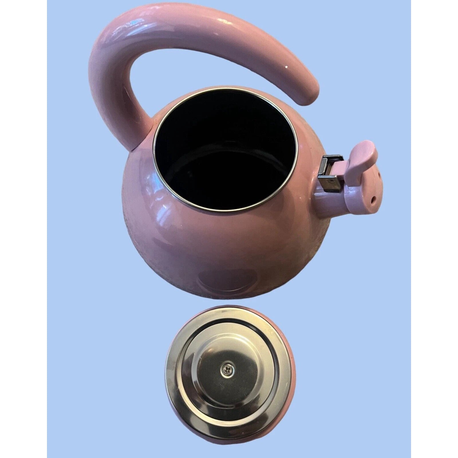 SUPREME HOUSEWARES Gourmet Pink Pig Enamel-on-Steel Whistling Kettle, Never Used