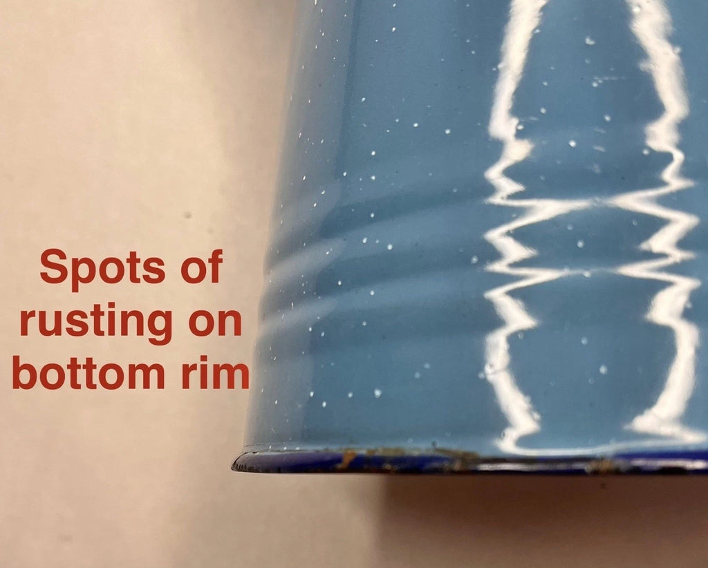 Vintage Enamel Ware Coffee Pot -2 Tone Blue Speckled