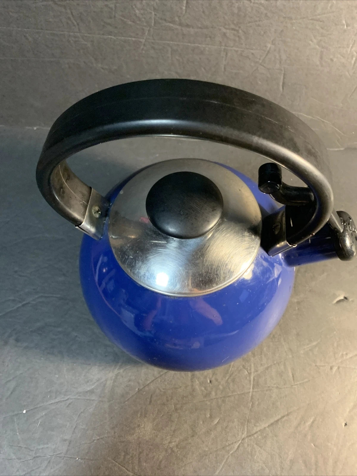 COPCO? 2.27 QT (8 cups) Whistling Tea Pot Kettle Blue Very Clean Inside