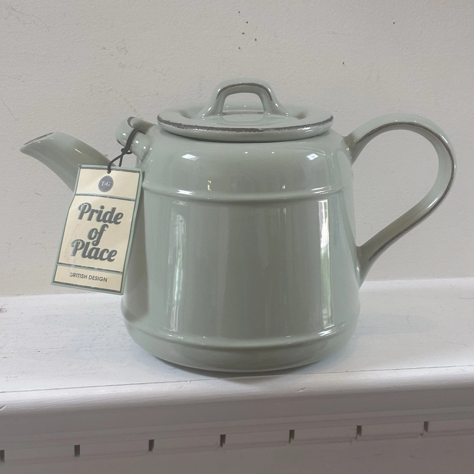 T&G Pride of Place British Design Light Green Teapot NWT
