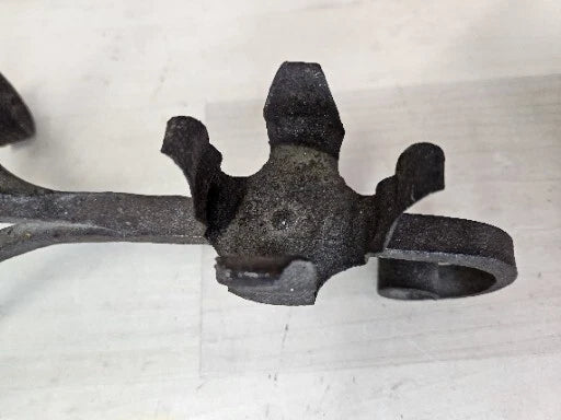 Vintage Enamel Folk Art Tea Pot With Cast Iron Stand