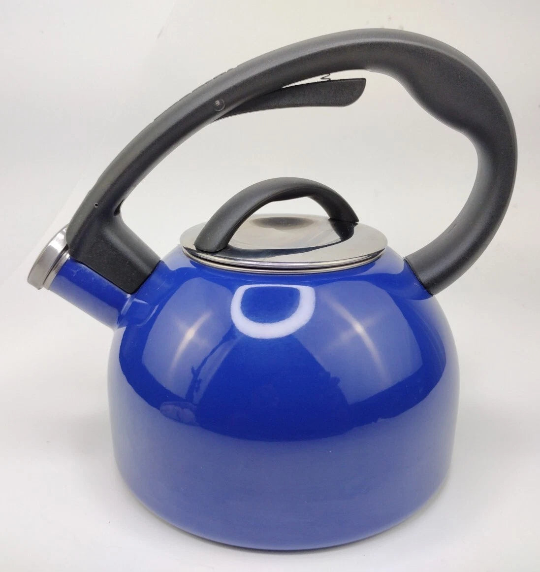 Chantal Enamel On Steel Cobalt Blue Loop Whistling Teakettle Tea Kettle