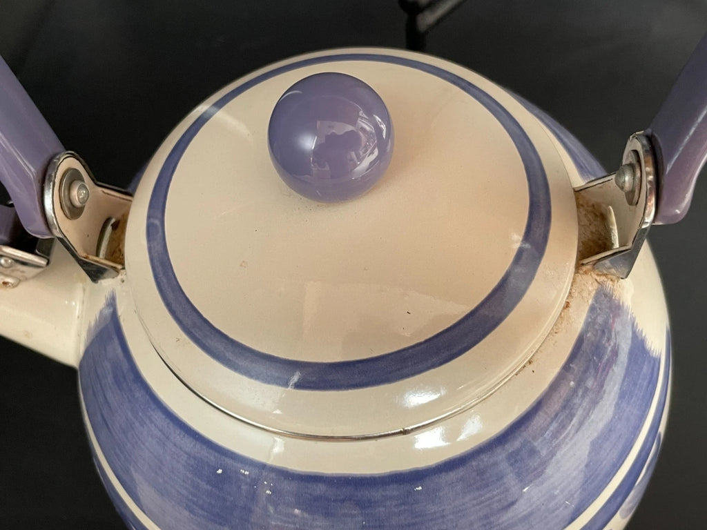 Pfaltzgraff Villa Flora Enamel Whistling Tea Kettle