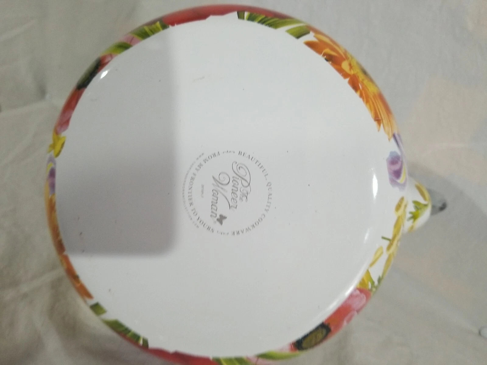 The Pioneer Woman Enamel Tea Kettle Floral Summer Garden Spring Flower Retired