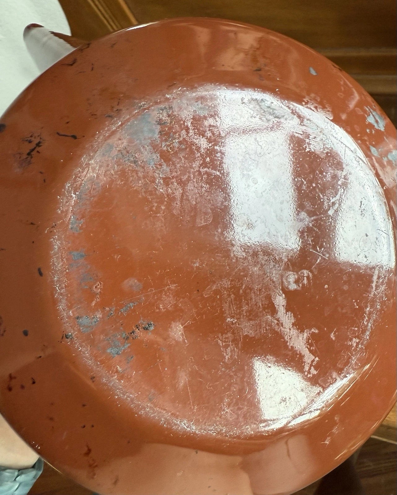 Copco Vintage Chocolate Brown Michael LAX Design #117 Enamel Tea Kettle