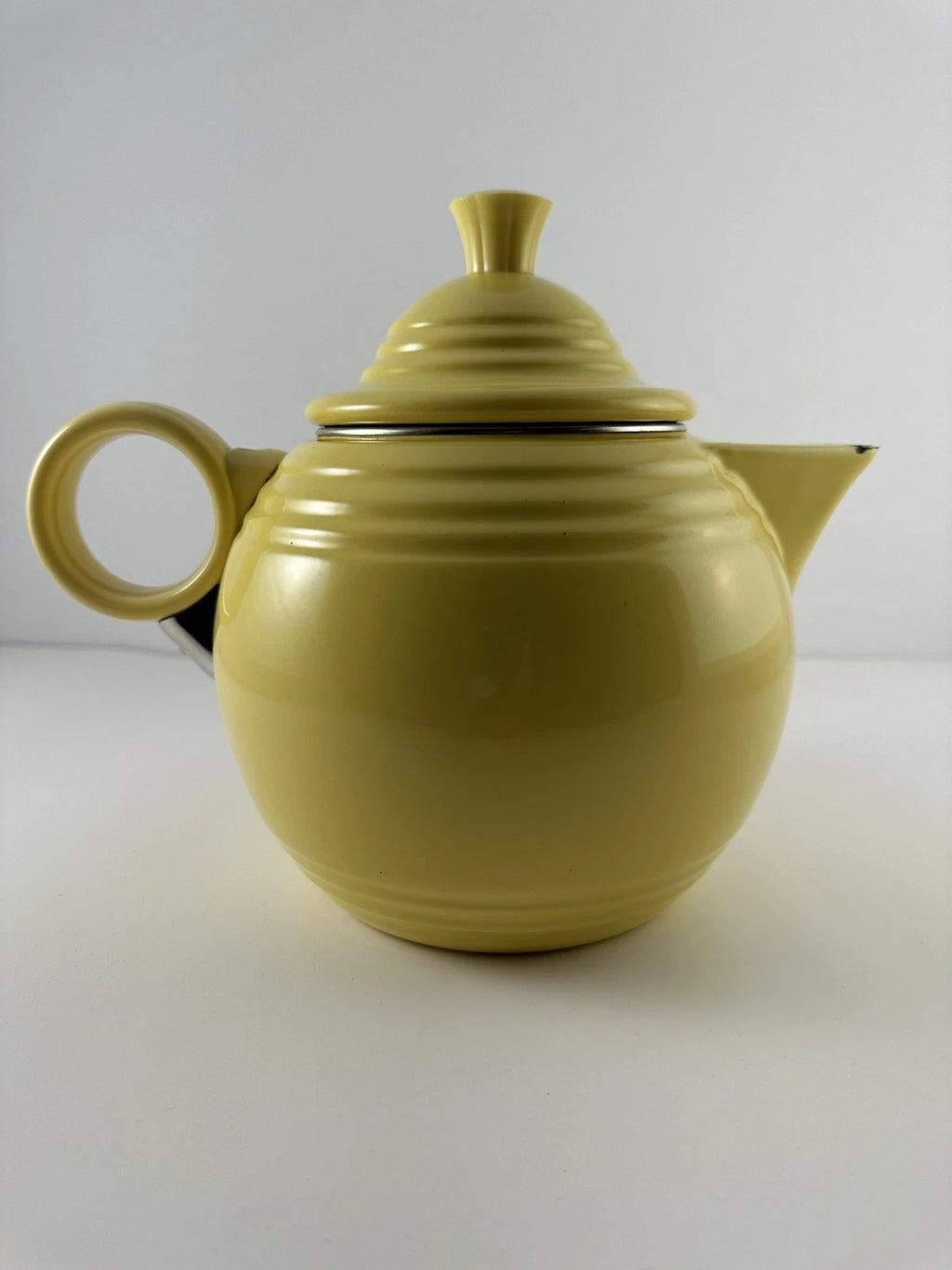 Fiestaware Enamel on Metal Yellow Insulated Teapot By Copco for Homer Laughlin