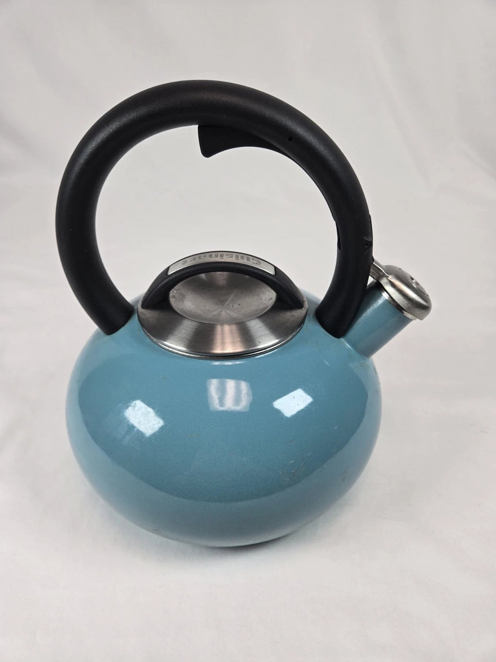 Cuisinart Tea Pot Kettle 2.5 Qt or 20 Cups Teal Enameled w/ Silver Lid