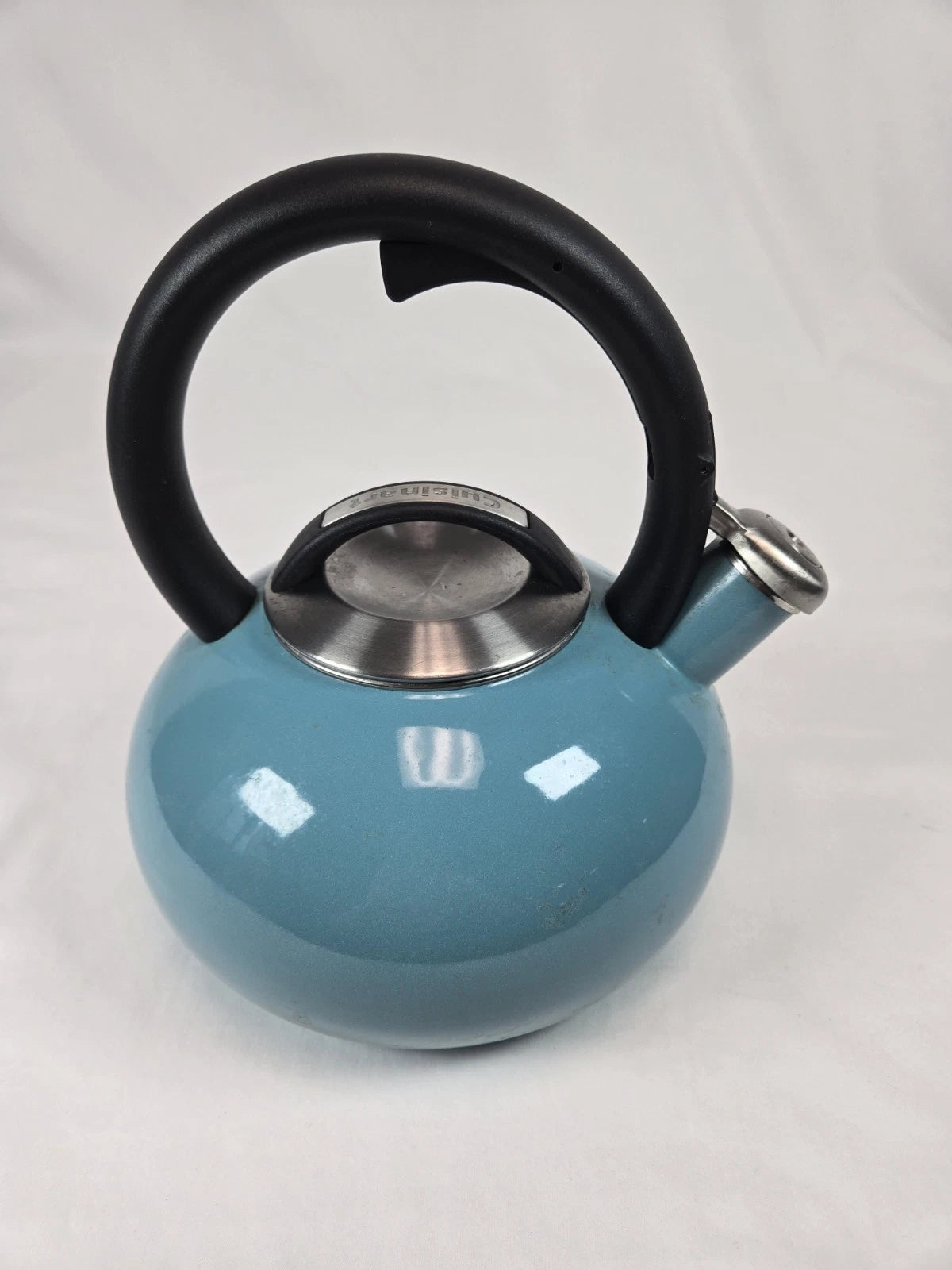 Cuisinart Tea Pot Kettle 2.5 Qt or 20 Cups Teal Enameled w/ Silver Lid