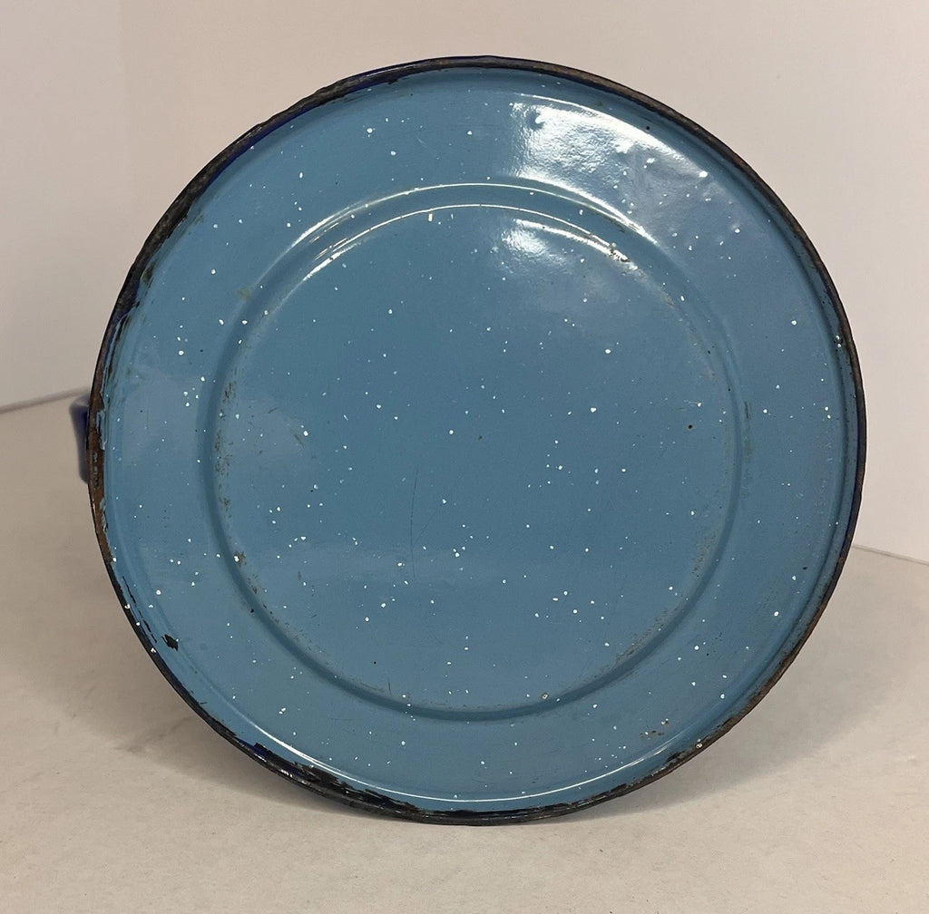 Vintage Enamel Ware Coffee Pot -2 Tone Blue Speckled