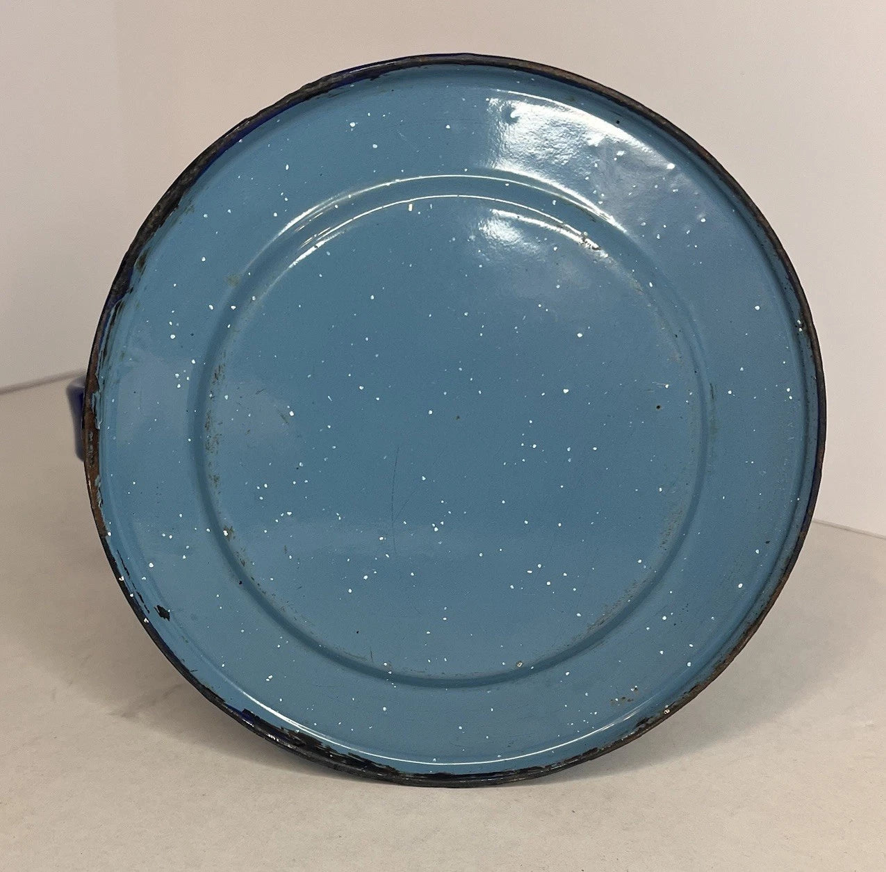 Vintage Enamel Ware Coffee Pot -2 Tone Blue Speckled