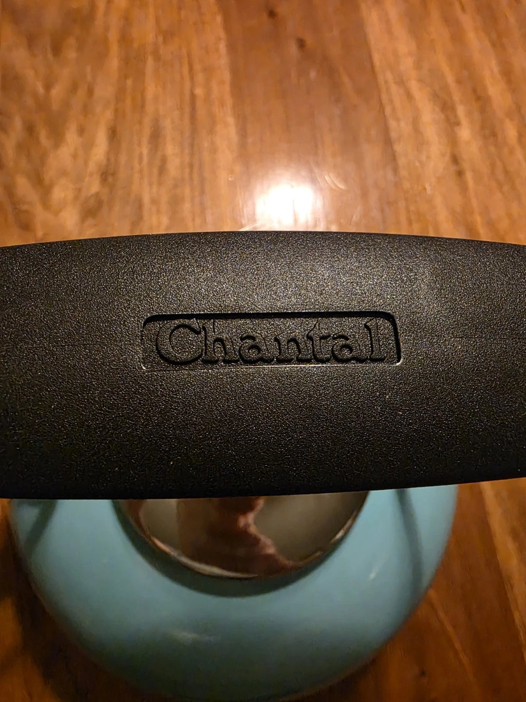 Chantal Whistling Tea Kettle Teapot Blue Aqua Turquoise Enamel 2 Qt