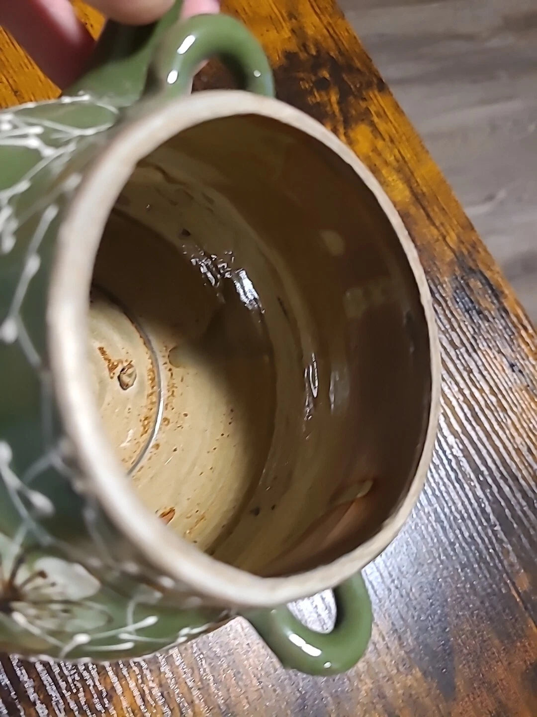 Vintage Japanese Teapot, Raised Pottery Enamel Detail,Does Have Chips