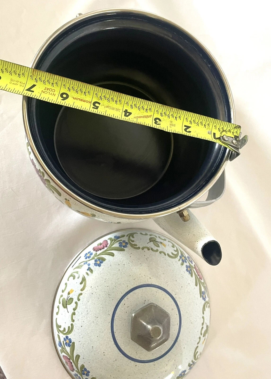 RARE SET - Vintage ASTA Enamel Cookware Teapot, Casserole Pot, & Fondue Set