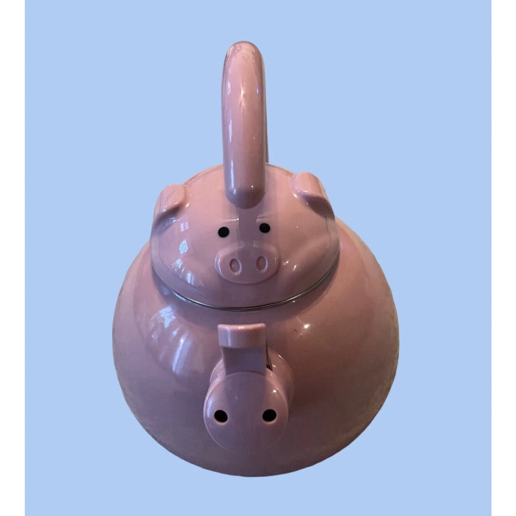 SUPREME HOUSEWARES Gourmet Pink Pig Enamel-on-Steel Whistling Kettle, Never Used
