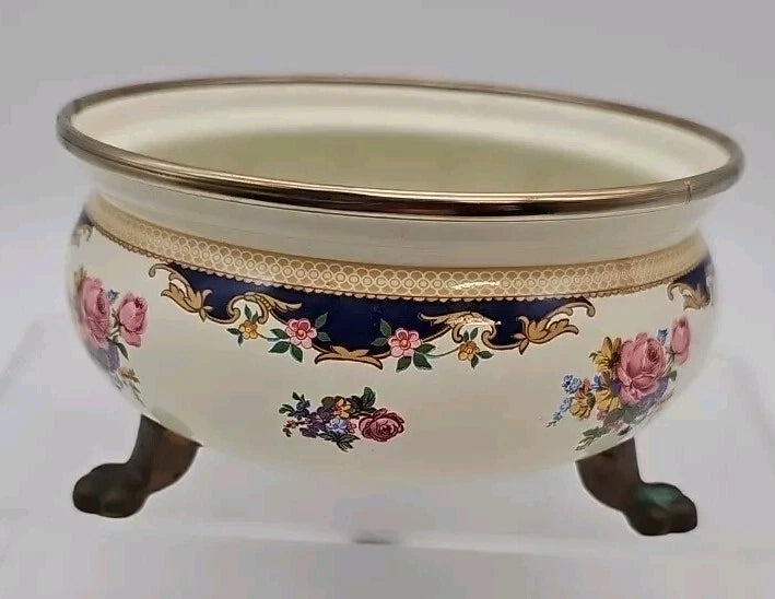 VTG 1960's Asta Fissler Enamelware 7 Piece Set Lidded Terrine Kettle Warmer Tray