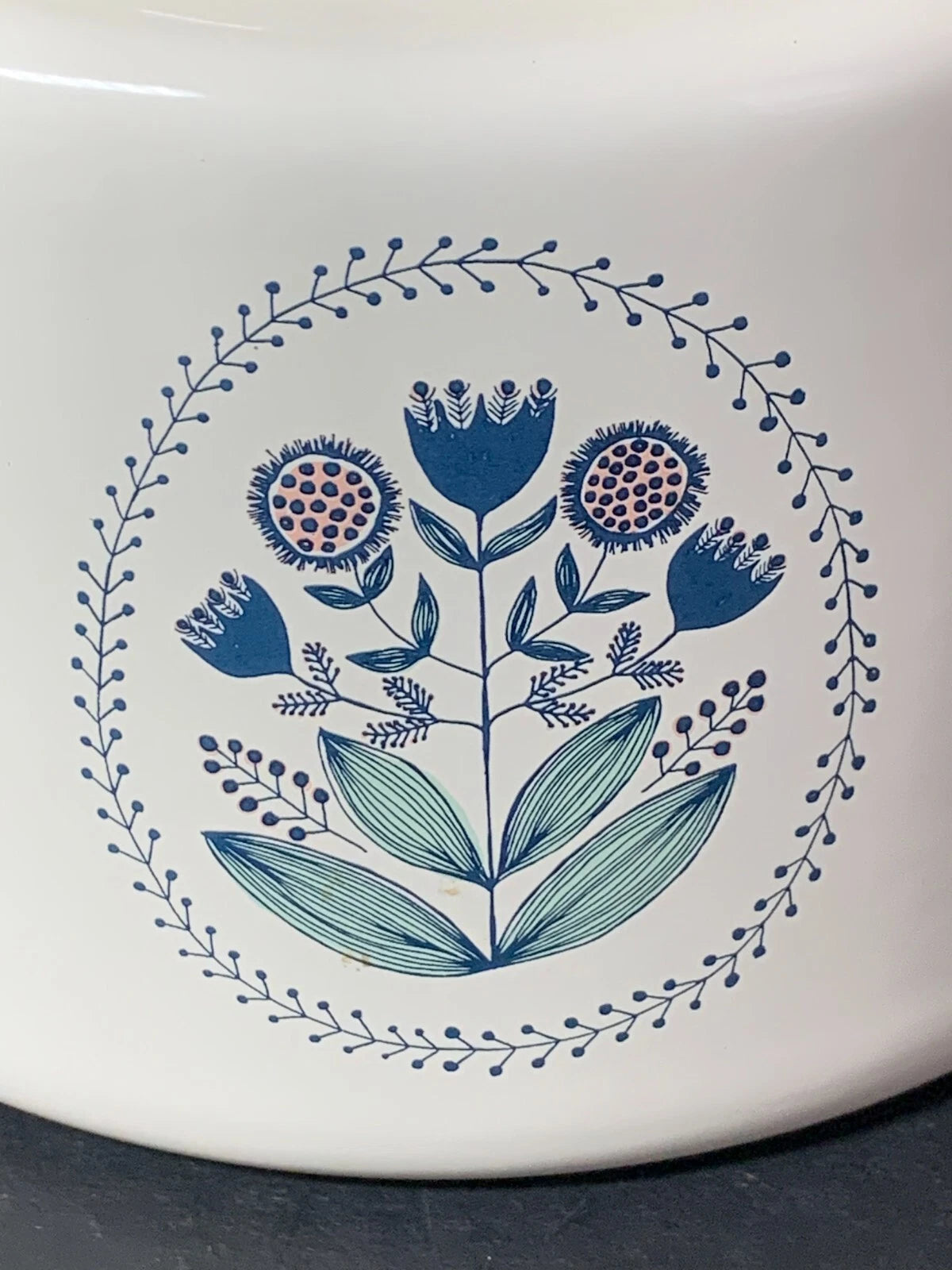 Tea Kettle Enamel Metal Prints and Textiles Flowers Jen Hewett World Market