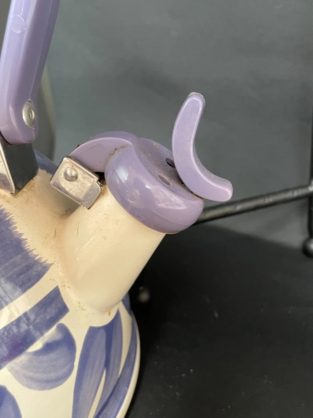 Pfaltzgraff Villa Flora Enamel Whistling Tea Kettle