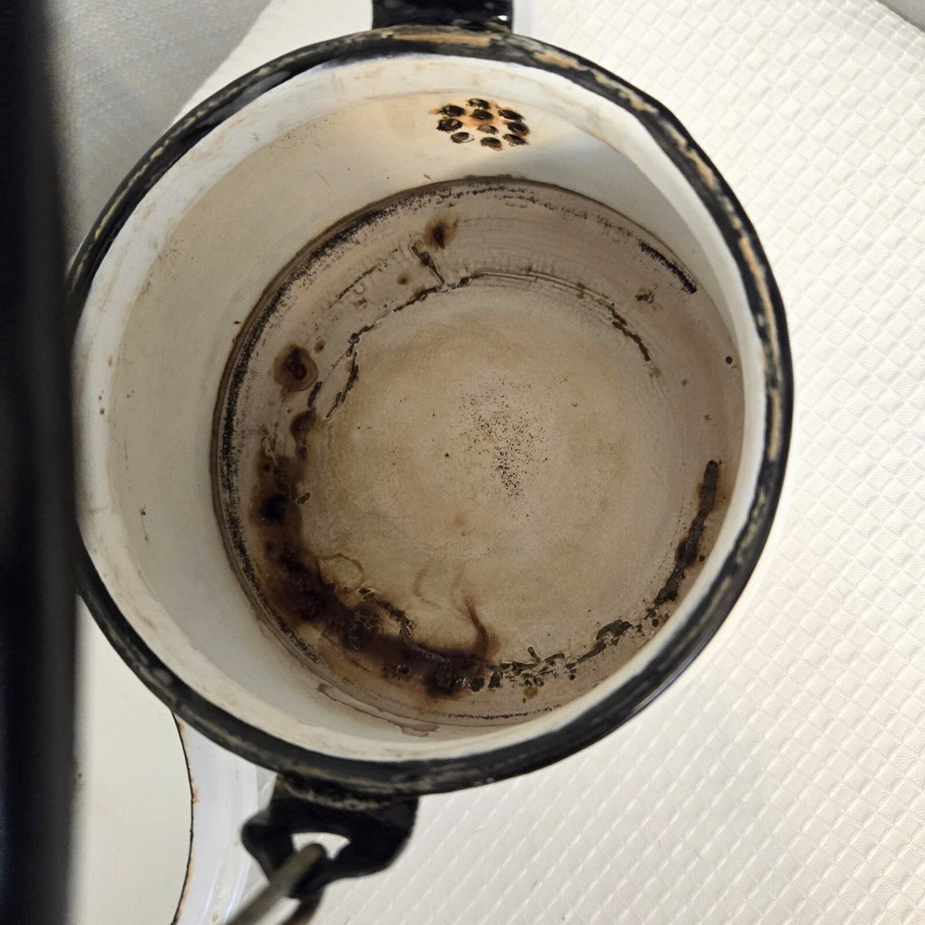 Vtg Berggren  Enamelware Teapot Tea Kettle Pennsylvania Dutch Folk Art READ