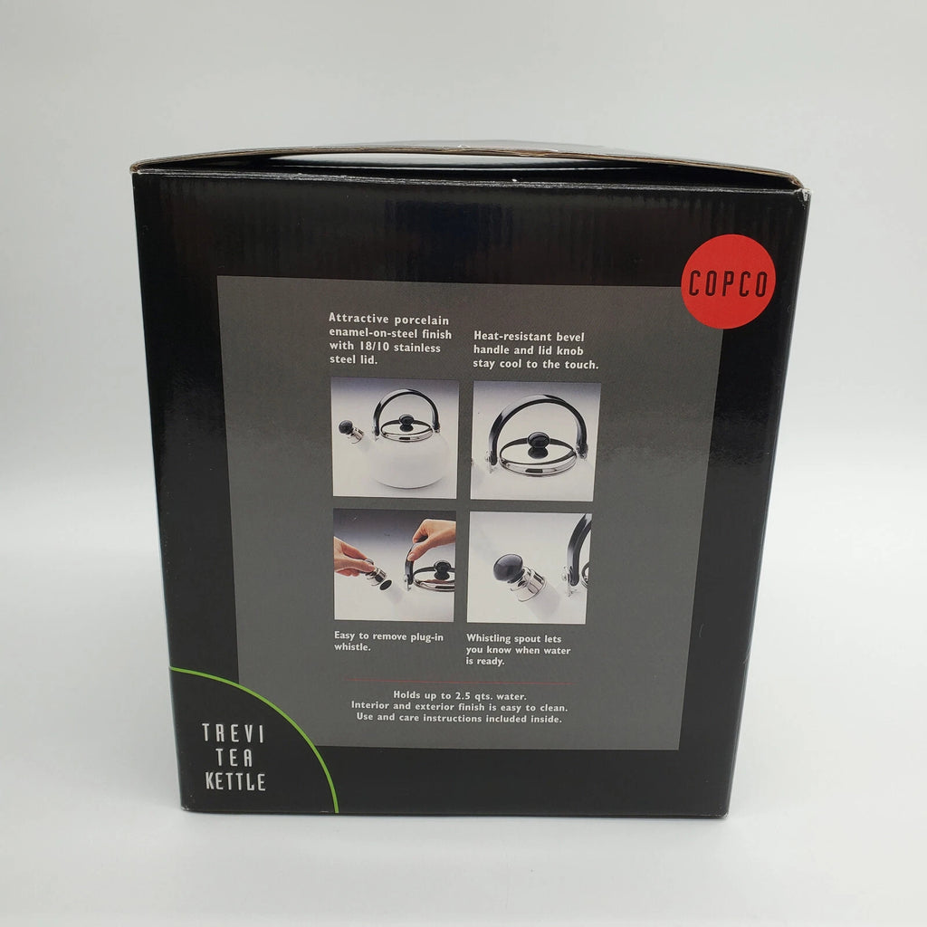 Copco Trevi Whistling Tea Kettle Black 2.5 Quart