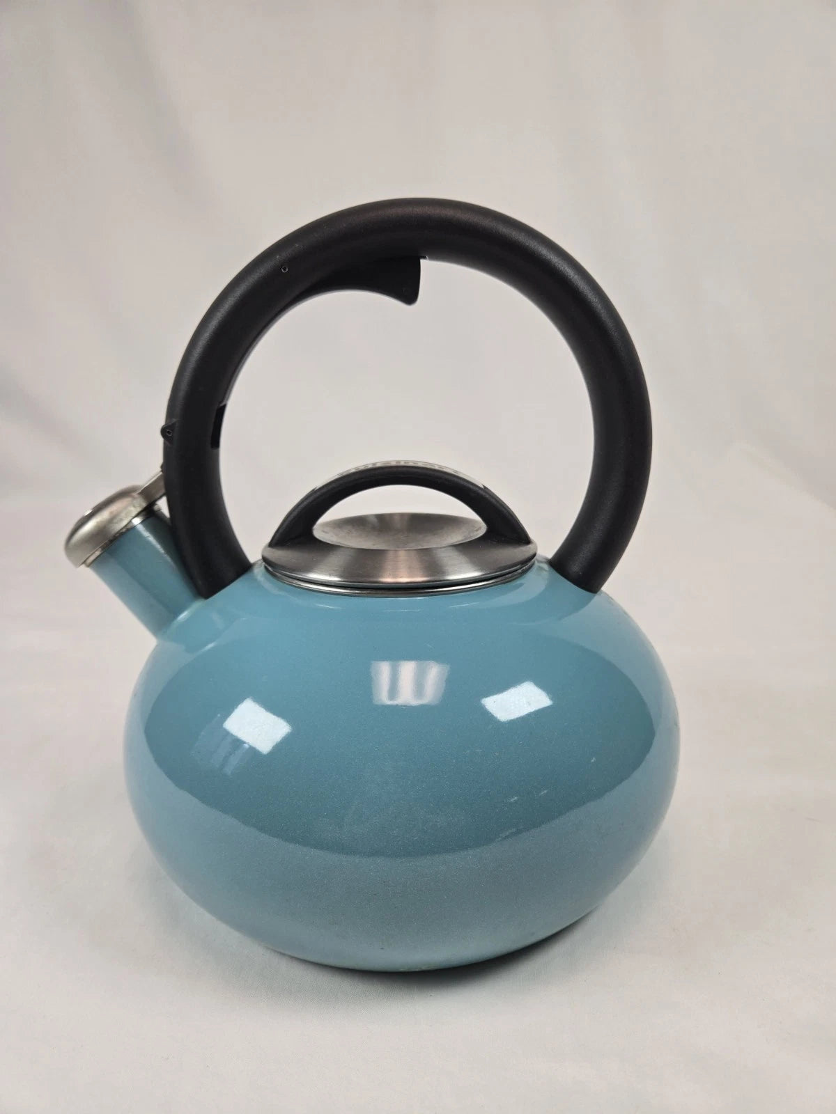 Cuisinart Tea Pot Kettle 2.5 Qt or 20 Cups Teal Enameled w/ Silver Lid