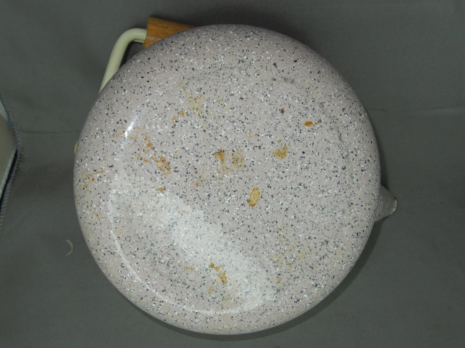 Vintage Granite / Enamel Ware purple Gray Speckled Coffee / Tea Pot Kettle 6”