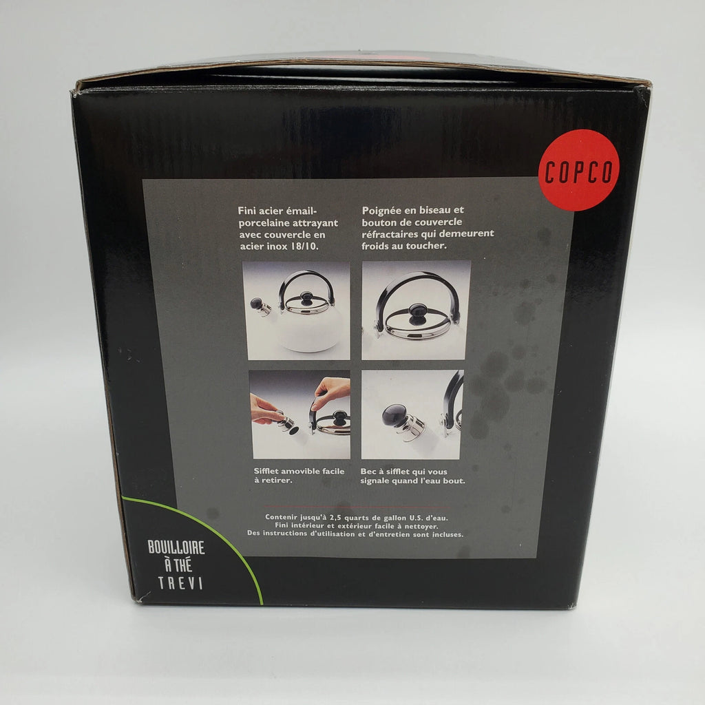 Copco Trevi Whistling Tea Kettle Black 2.5 Quart