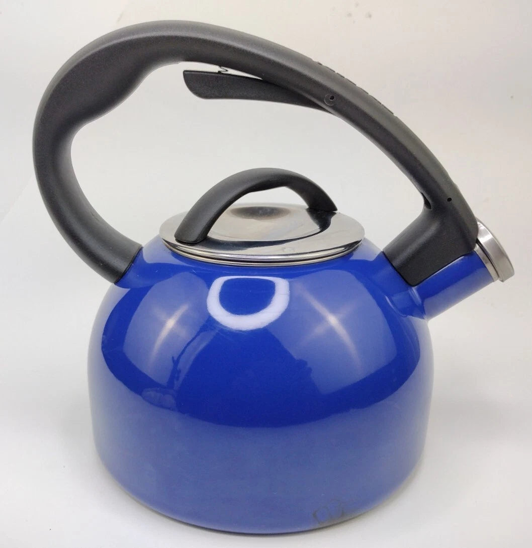 Chantal Enamel On Steel Cobalt Blue Loop Whistling Teakettle Tea Kettle