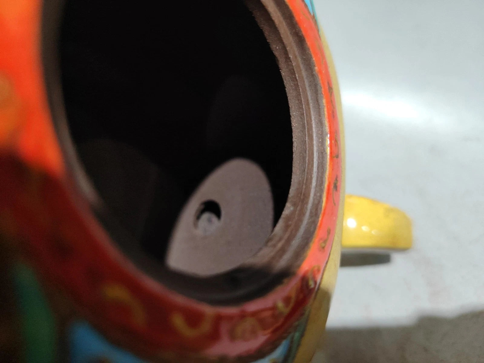 Yixing Purple Clay Teapot Hand-Coiled Auction Oolong Tea Handcrafted Enamel